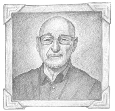 Original illustration by Ismael Carrillo of author Joram Piatigorsky , The Open Door by Joram Piatigorsky