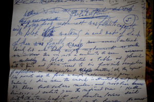 Gregor Piatigorsky's handwritten notes regarding his novel, Mr. Blok